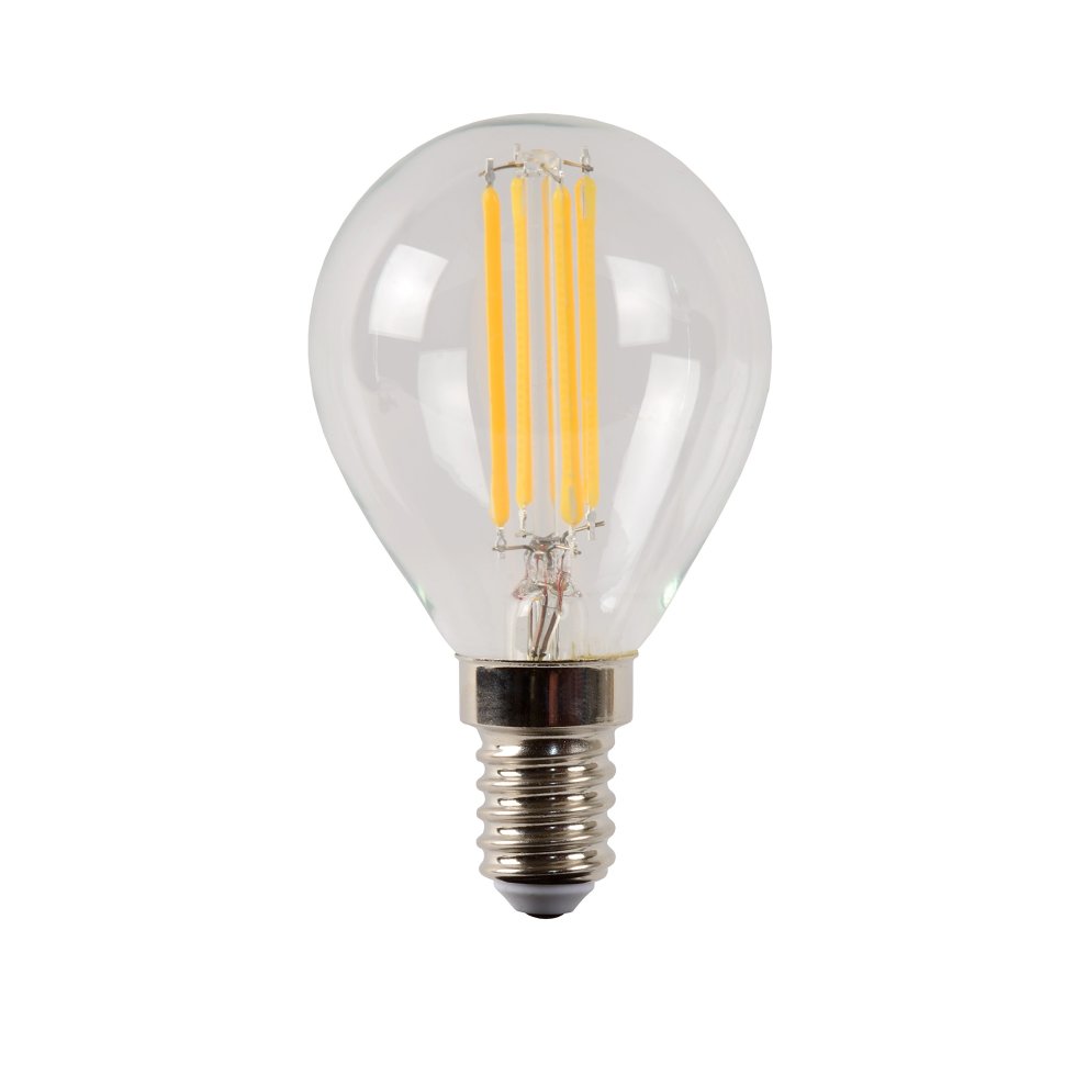 Lucide P45 - Filament lamp - Ø 4,5 cm - LED Dimb. - E14 - 1x4W 2700K - Transparant