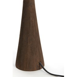 Light&living Lampvoet Ø9x33 Cm FESTINA Hout Mat Donker Bruin