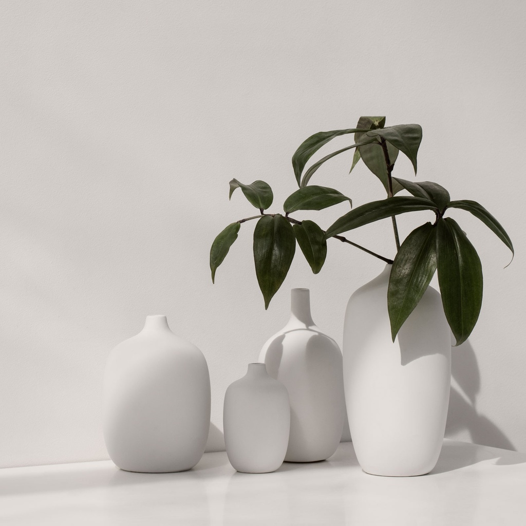 Blomus Ceola Ceramic Vase 19Cm - White, White