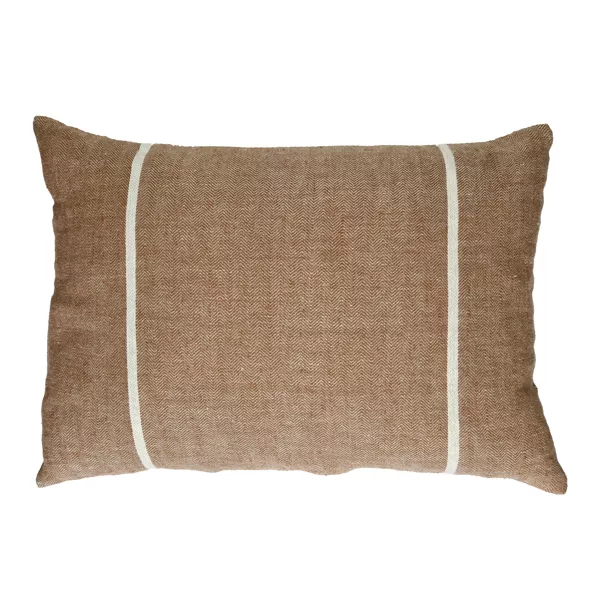 BRUNELLO - kussen - linnen - L 60 x W 40 cm - camel