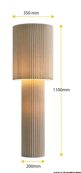 Renate Vloerlamp H110cm 2xE27 Linnen Soft shade