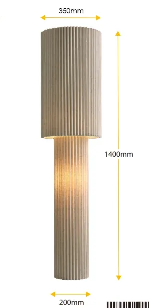 Renate Vloerlamp H140cm 2xE27 Linnen Soft shade