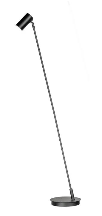 Bowie M Vloerlamp 1x GU10 Zwart aan uit op kap