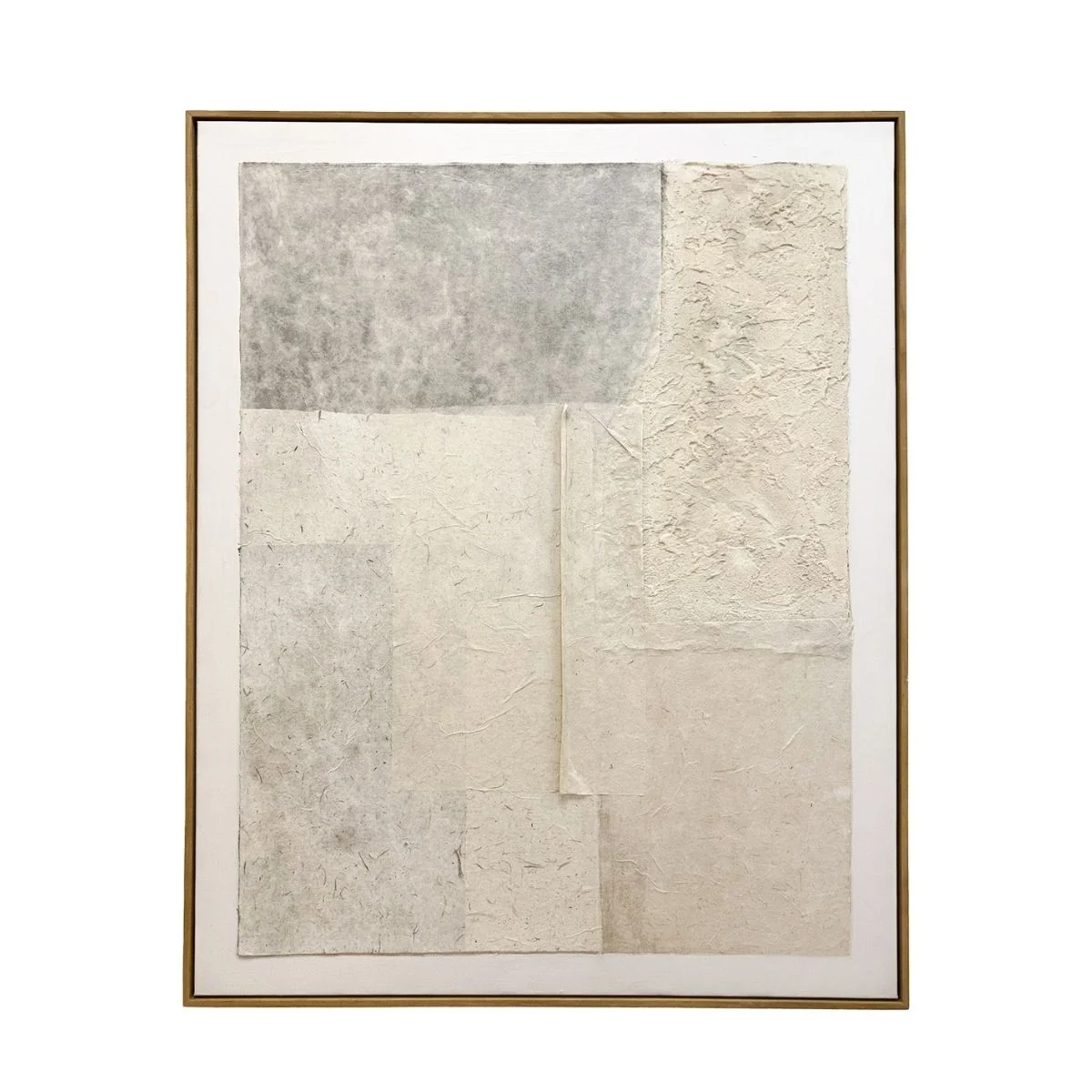 Abstracte Schilderkunst In Witte En Beige Tinten Ubud - 80×100 cm