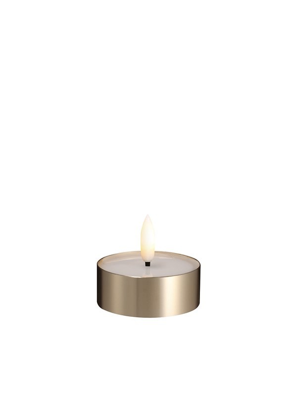 MM LED Melted Tealight - Metal brass finish - 63x25 mm