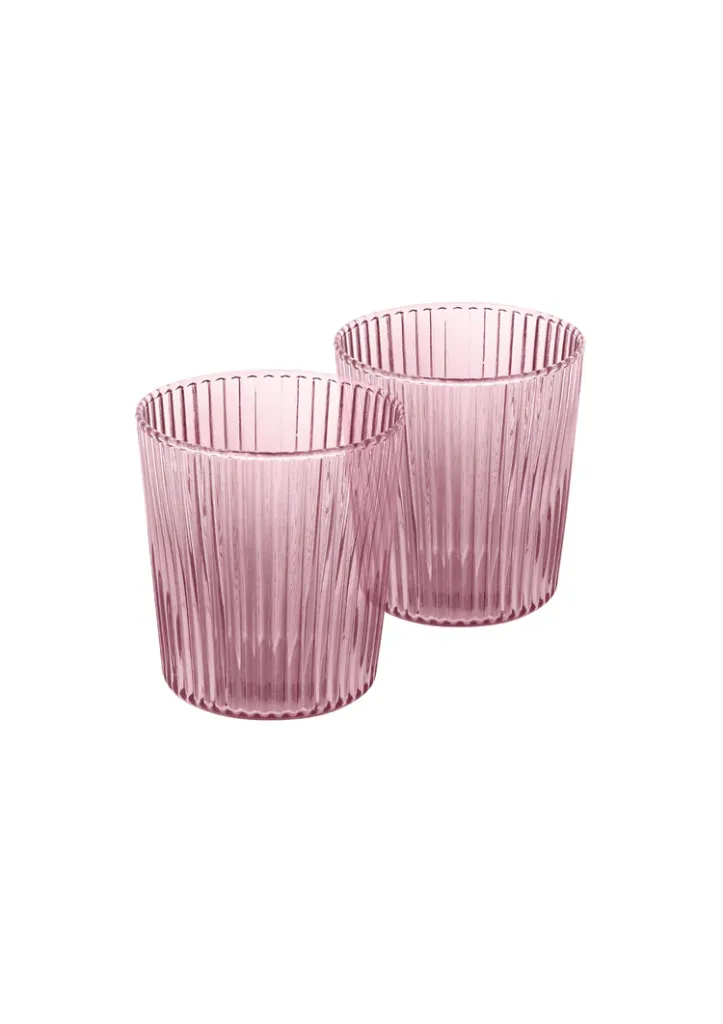 [S00077-10100] Ribbed Glasses Broome - Set van 2 stuks