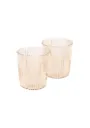 Ribbed Glazen Bells - Set van 2 stuks