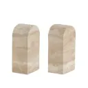 2 Travertine Bookends - 7X5X14 CM