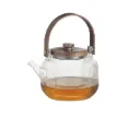 Glass Teapot With Acacia Handle - 1L