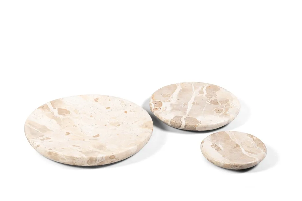 Plate round marble - set of 3 - TH2018