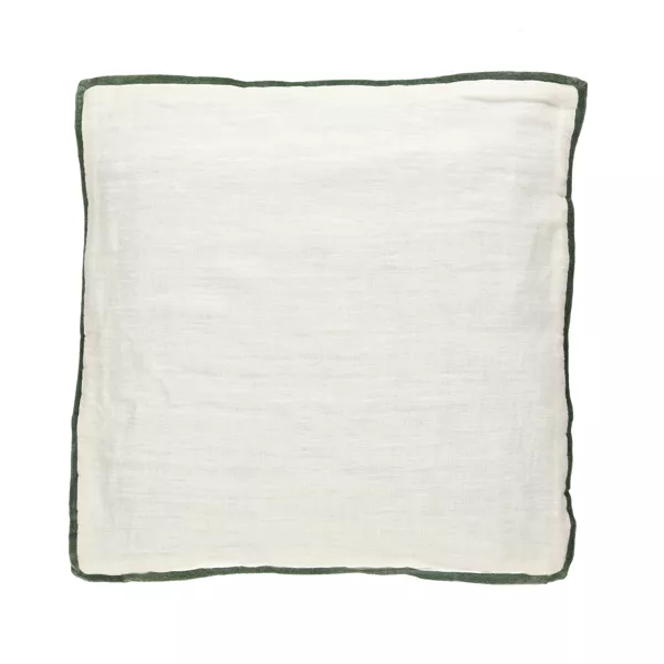 ALPHA OPPOSITES - kussen - linnen / velvet - L 45 x W 45 cm - groen