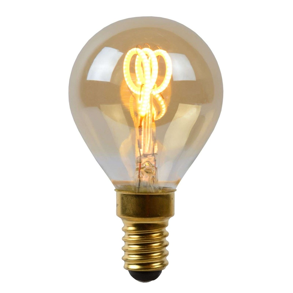 [49046/03/62] Lucide P45 - Filament lamp - Ø 4,5 cm - LED Dimb. - E14 - 1x3W 2200K - Amber