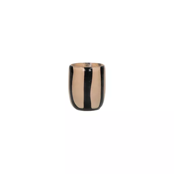 [40538-IVO-01] CANNES - vaas/windlicht - glas - DIA 7 x H 8 cm - ivoor