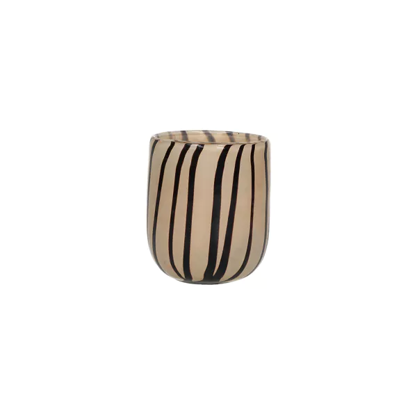 [40538-IVO-05] CANNES - vaas/windlicht - glas - DIA 9 x H 11 cm - ivoor