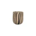 CANNES - vaas/windlicht - glas - DIA 9 x H 11 cm - ivoor
