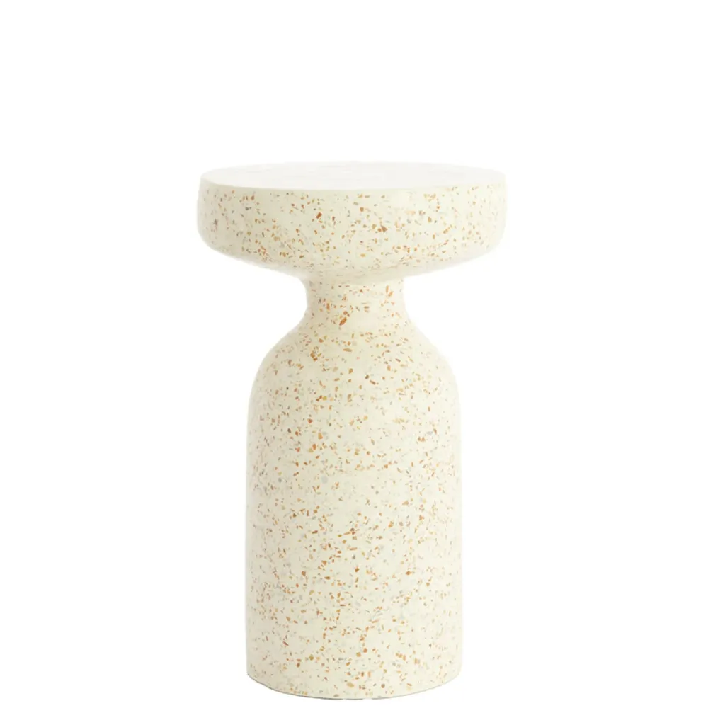 5525043 - Bijzettafel Ø32x54 cm MORAVIT -Terrazzo Crème