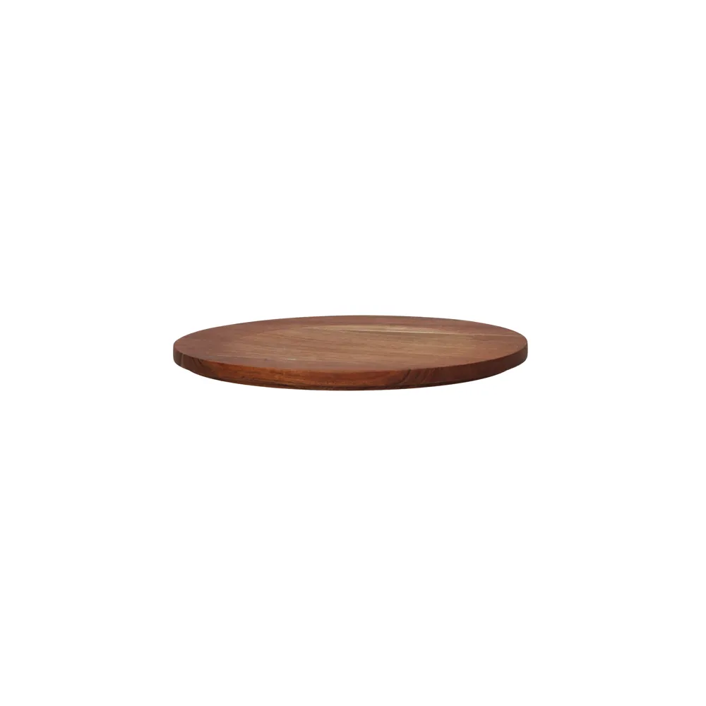 [41017-WAL-05] HOMMAGE - deksel - acacia hout - DIA 14 x W 1,5 cm - walnoot