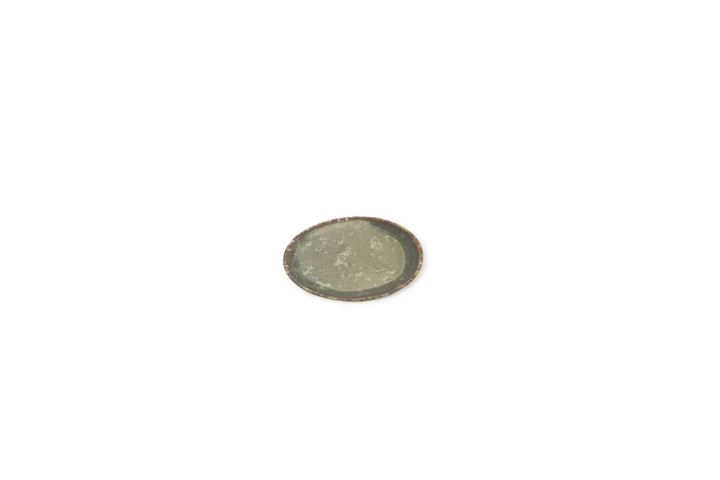 Candle Plate Metal Green Patina - Small - Ø10,5x1cm