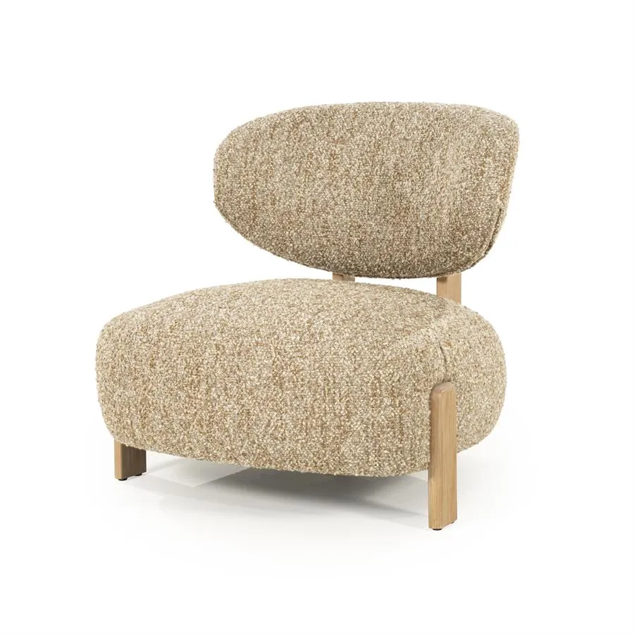 Fauteuil Reza naturel – taupe Bay