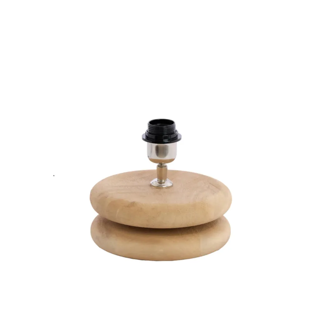 Lampvoet Ø20x9 cm - EBOLI hout mat naturel